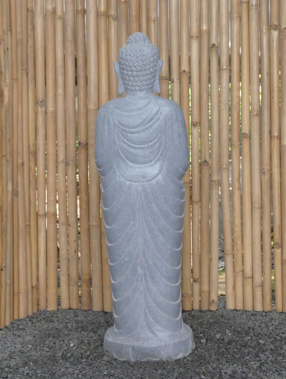  Product image 4 of the product “Standing Buddha with Lotus Flower, ca. 120 cm H ”
